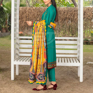 Ensemble de 3 pièces semi-cousu pour femmes, shalwar kameez dupatta prêt à porter, shalwar kameez dupatta pour femmes - Product Image 6