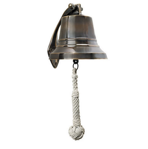 Campana de Barco Colgante de Latón Macizo Vintage de Alta Calidad, Campana Náutica Personalizada para Decoración de Pared, Hermosa Campana Colgante con Ancla - Product Image 1