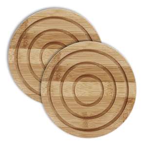 Posavasos de madera de bambú clásicos Extra gruesos, soporte para ollas para mesa de comedor, almohadilla térmica para cocina, fabricado Elite Home - Product Image 2