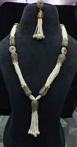 Top <b>Indian</b> Manufacturer's Premium Quality Hydro Pearl Mala Long <b>Necklace</b> <b>Set</b> Plated Weddings Parties Fashion Jewelry - Product Image 2