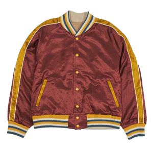 แจ็คเก็ตบอมเบอร์ผ้าซาตินแฟชั่นสำหรับผู้ชาย พร้อมปักตราทีมตามสั่ง ระบายอากาศได้ดี สไตล์วาร์ซิตี้ สำหรับฤดูใบไม้ผลิ - Product Image 1