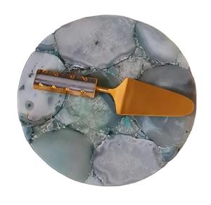 แผ่นเสียงเค้กหินอาเกตคุณภาพระดับพรีเมี่ยมพร้อมเสิร์ฟสำหรับเทศกาลต่างๆถาดวางเค้กสไตล์ไม่เหมือนใคร - Product Image 1