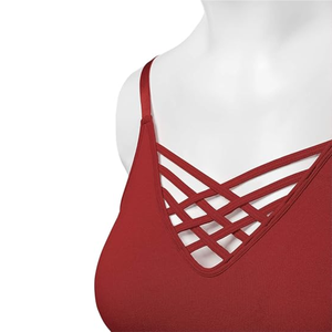 Nuevo 2025 Venta caliente calidad profesional mujeres Cross-Style Sport Bra Gym Fitness acolchado ligero sujetador gimnasio yoga sujetador - Product Image 5