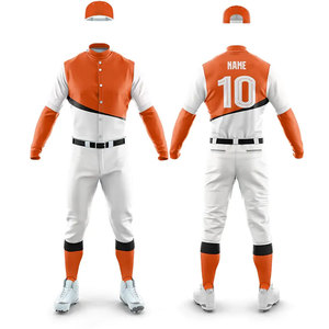 ชุดเสื้อเจอร์ซีย์ทีมเบสบอลระบายอากาศได้ดีหมายเลขชื่อและโลโก้ - Product Image 3