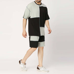 Conception à la mode 100% coton 2 pièces survêtements pour hommes tenue décontracté haute rue écologique confortable Logo personnalisé - Product Image 1