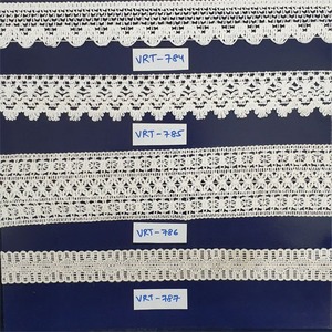 Cordones de gasa de algodón 100% hechos a medida para diseñadores y fabricantes de ropa con flecos de cuentas y decoraciones de borlas - Product Image 4