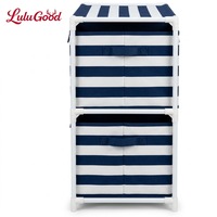 Organisateur de rangement pour jouets, meuble de chambre d'enfant, armoire à 4 tiroirs en tissu, étagère de rangement rayée pour chambre de bébé et salle de jeux