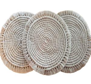 Estante colgante de macramé bohemio, decoración del hogar hecha a mano única, acento para exhibir plantas, libros coleccionables y decorativos - Product Image 6