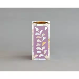 Soporte de vela con incrustaciones de hueso ecológico de lujo moderno para artesanías hechas a mano de alta calidad únicas para decoración del hogar de cumpleaños - Product Image 2