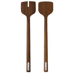 Juego de 2 herramientas de ensalada de madera de acacia marrón oscuro, utensilios de servicio de lujo hechos a mano para el hogar, Hotel, restaurante, eventos de noche de boda - Product Image 6
