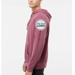 Venta al por mayor 100% algodón y poliéster Sudadera con capucha bordada y teñida Lisa Temporada de invierno Sudadera con capucha impresa digital - Product Image 4