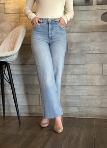 Jeans de Cintura Media para Mujer, Ajuste Cómodo, Mezclilla Elástica de Alta Calidad, Tejido Transpirable, Estilos Casuales, Versátiles, al por Mayor - Product Image 3