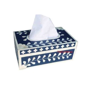 Boîte à mouchoirs en incrustation d'os carrée faite à la main polie avec logo personnalisé qualité exceptionnelle nouvelle arrivée porte-incrustation d'os - Product Image 5