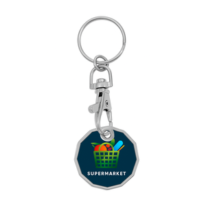 Llavero con Moneda para Carrito de Supermercado del Reino Unido, Personalizado con Marca, de Aleación de Zinc, Ligero, Impermeable, con Diseño de Dibujos Animados a la Moda - Product Image 1