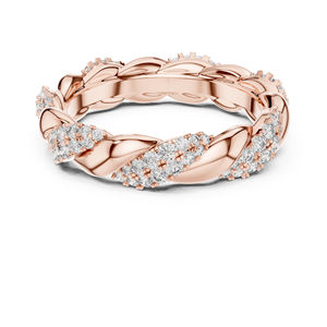 Anillo de Oro Blanco de 14K con Diamante Cultivado en Laboratorio de Corte Brillante Redondo de 0.66 Ct para Mujer |   Joyería de Compromiso |   Certificado por IGI - Product Image 3