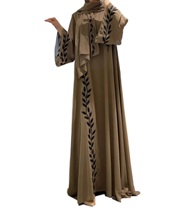 Khimar Modeste Automne Hiver Tricoté Fermé Haute Qualité Grande Taille Manches Longues Vêtement Islamique Femme Élégant Abaya - Product Image 1