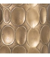 2025 nouveau Design tabouret latéral en métal Design Unique coulé rond Accent tabouret os incrustation Console pour salon et chambre
