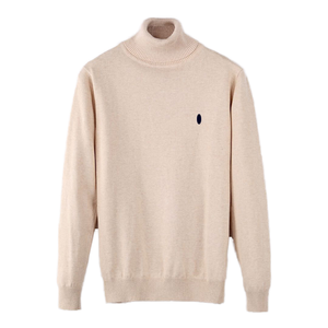 Suéter de Punto Holgado y Versátil para Hombre, Cuello Alto, Manga Larga, Invierno, 100% Algodón, Antibolitas, 380g, Logotipo Personalizado - Product Image 6