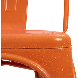 เก้าอี้รับประทานอาหารสไตล์วินเทจอุตสาหกรรมแบบทันสมัยมีที่นั่งเหล็กแบบซ้อนได้สำหรับบ้านคาเฟ่และร้านอาหาร - Product Image 4