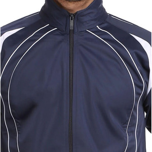 Chándal de cremallera cómodo de alta calidad para hombre, elegante para correr, entrenamiento y uso diario, patrón sólido para invierno - Product Image 5