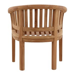 Fauteuil de jardin incurvé en teck, confortable et durable, pour l'extérieur, style banane, en bois massif, pour patio et bord de piscine, idéal pour la vie en bord de mer - Product Image 4