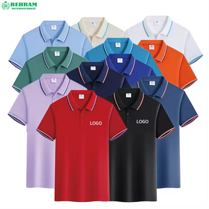 Polo de algodón para hombre, manga corta, color sólido, ribete en contraste, corte regular, estilo casual, con logotipo 100% algodón estampado en la parte delantera. - Product Image 3