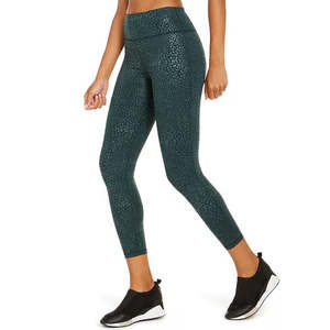 Leggings Sportivi da Donna Ideology Verde Scuro XX-Large con Stampa Animalier Tonal, Tessuto Lavorato a Maglia Senza Cuciture con Motivo Leopardato in Spandex - Product Image 1