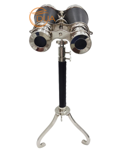 1915 londres nautique laiton Marine cuir jumelles finition argent trépied support Style Vintage pour bureau à domicile décor cadeaux idée - Product Image 5