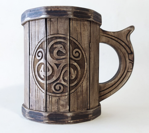 Taza de Té de Madera Hecha a Mano con Asa, Taza de Madera Natural para Café, Jugo o Leche - Product Image 3