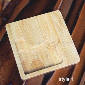 <b>Clear</b> <b>Resin</b> and Stone Coasters with Real Leaves, Eco-Inspired <b>Epoxy</b> Drink Pads for Elegant Natural Home Interiors - Product Image 5