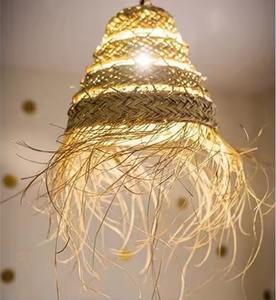 Lampshade Brass Metal Doum rattan <b>moroccan</b> handmade Decorative Lighting Wholesale Supplier USA ETSY EBAY SHOPIFY STOCK dropship - Product Image 3