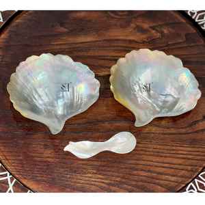 Plat de service en bambou biodégradable de haute qualité en nacre, décoration côtière, présentoir, vaisselle de luxe pour restaurants - Product Image 2