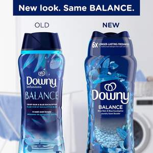 Perlas perfumadas para lavar la ropa Downy Balance In-Wash, aroma a lluvia fresca y eucalipto azul, 24 oz, perlas de aroma para la ropa - Product Image 2