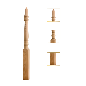 Accesorios de escalera de alta calidad Roble rojo Newel Post 4210 Tradicional Simple y elegante para cualquier escalera interior y exterior - Product Image 5