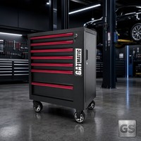 Chariot à outils GATmatic à 7 tiroirs, ensemble d'outils de mécanicien de 94 pièces, armoire à outils roulante en acier robuste, rangement d'atelier, certifié GS