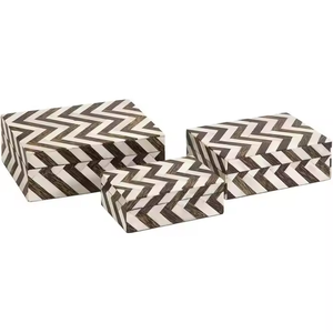 Boîte à bijoux en incrustation d'os Boîte de rangement à la mode de qualité supérieure pour bracelets Bracelets Boîte à bijoux en incrustation d'os faite à la main de luxe 2025 - Product Image 2