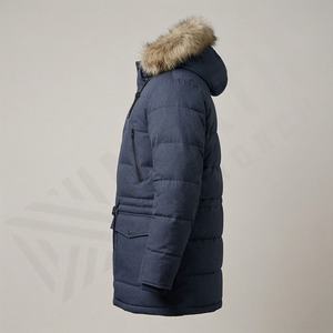 Custom Down Bubble Hooded Fur Parka Jacket New Style Windproof Streetwear Men <b>Thermal</b> Insulated Heavyweight Winter Snow Outwear - Product Image 3