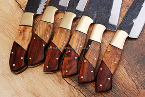 Vente chaude 6 pièces ensemble de couteaux de Chef en acier damas avec manche en bois accessoires de couteaux de cuisine professionnels commande minimale 10 pièces - Product Image 4