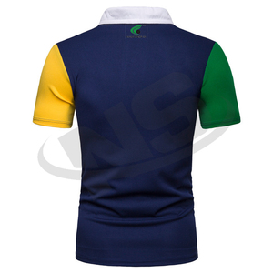 Polos informales de algodón duradero con logotipo personalizado para hombre, polos de talla grande asequibles, ligeros y transpirables - Product Image 2