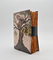 Cahier de notes vintage en cuir indien Unruled Dairy with Mother Earth Print Hardcover Diary pour les voyageurs et les mamans