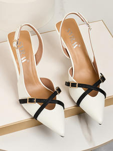 Zapatos de Tacón Alto para Mujer, Primavera-Verano 2026, Color Sólido, Punta Puntiaguda, Plataforma con Botones Traseros - Product Image 6