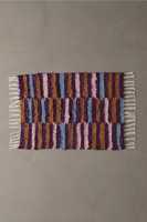 Tapis shaggy moderne à franges, en coton tissé, géométrique irrégulier, réversible, adapté aux animaux domestiques, écologique, pour le camping, la maison et les voyages