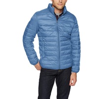 Blouson matelassé réversible pour homme en toile 100 % coton, grande taille, chaud, imperméable, coupe-vent, respirant, avec logo frontal et revers.