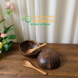 Tazón de cáscara de coco natural reutilizable/Tazón de coco de hojas de palma con el mejor fabricante de cuencos de coco de precio en Vietnam para postre - Product Image 5