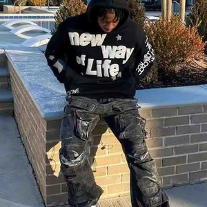 Nuevo estilo Hombres 3D Puff Impreso Sudadera con capucha Calidad Premium 100% Algodón Casual Basics Algodón Mezclado Premium Puff Sudadera con capucha - Product Image 6