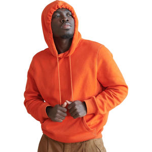 Premium Comfort Fleece Pullover Sudadera con capucha con cuerda blanca Sudaderas con capucha de bolsillo de canguro para hombres de moda - Product Image 3