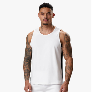 Camiseta sin mangas deportiva verde de verano personalizada OEM para hombre, camiseta sin mangas, ropa para correr, camiseta sin mangas hecha en Pakistán - Product Image 2