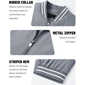 Qualité supérieure Letterman Baseball College Bomber Jacket Hommes Top Thin Bomber Canvas Varsity Casual Jacket pour la saison d'hiver - Product Image 4