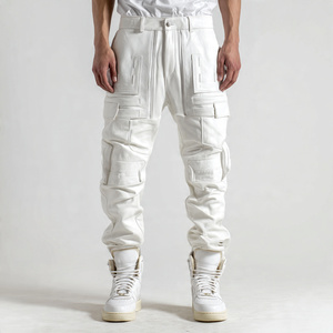 กางเกงหนังสำหรับนักขี่มอเตอร์ไซค์สำหรับผู้ชายกางเกงหนังแฟชั่นสำหรับฤดูหนาว - Product Image 5