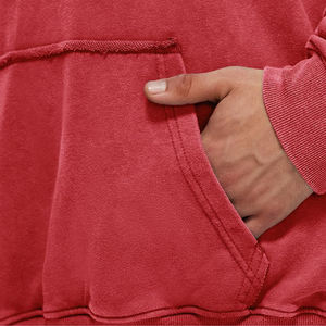 <b>Men</b> <b>Oversized</b> Vintage Acid Wash <b>Hoodie</b> With Embroidery Heavyweight Cotton <b>Fleece</b> <b>Men</b> Pullover Washed Hoodies - Product Image 6